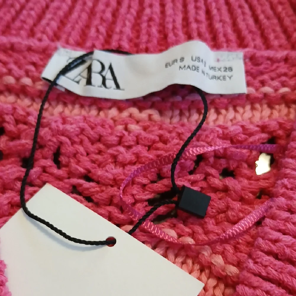 Zara V-Neck Pink Sweater Vest NWT - Picture 6 of 8